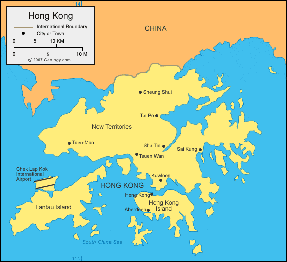 Hong Kong map image