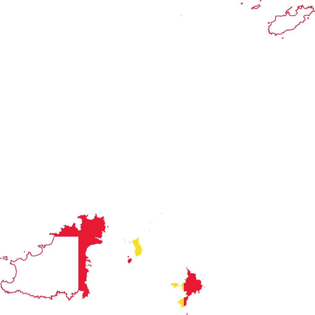 Flag map of Guernsey
