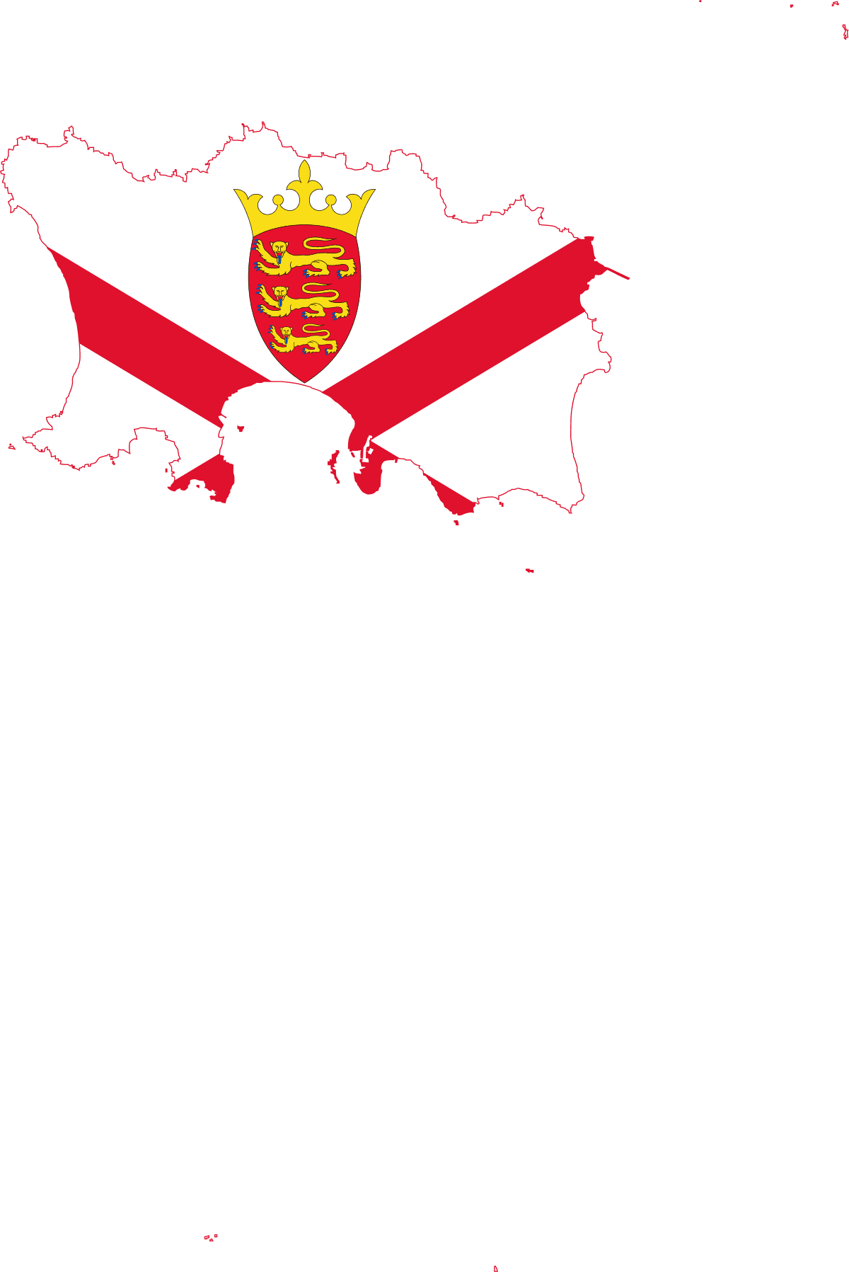 Flag map of Jersey