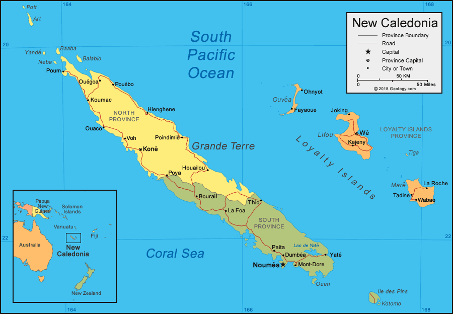 New Caledonia map image