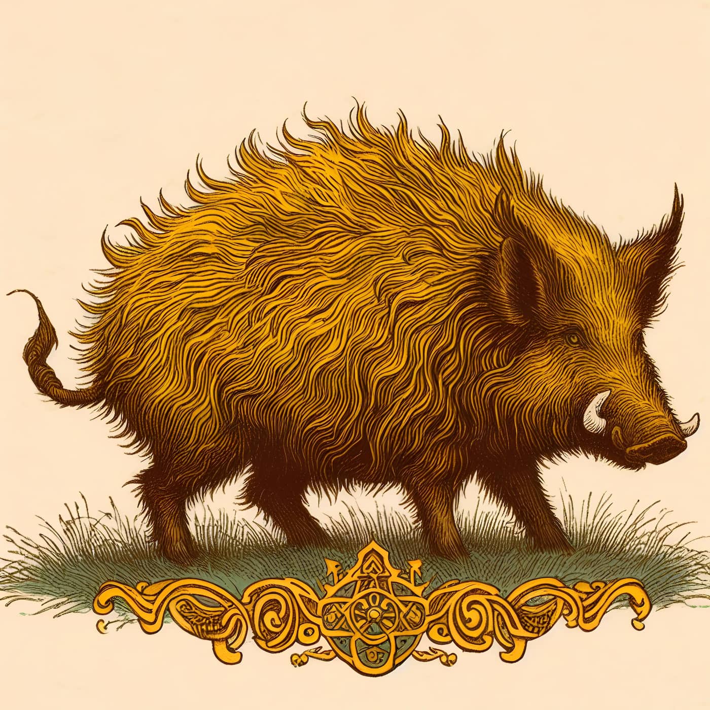 Freyr's Boar (Gullinbursti) symbol and meaning | Mythological Symbols ...