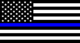 Blue lives matter flag